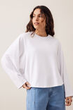 Jordi Slouchy Top, WHITE - example image 4