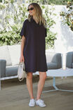 Mini Shirt Dress, NEW NAVY TEXTURED COTTON - alternate image 4