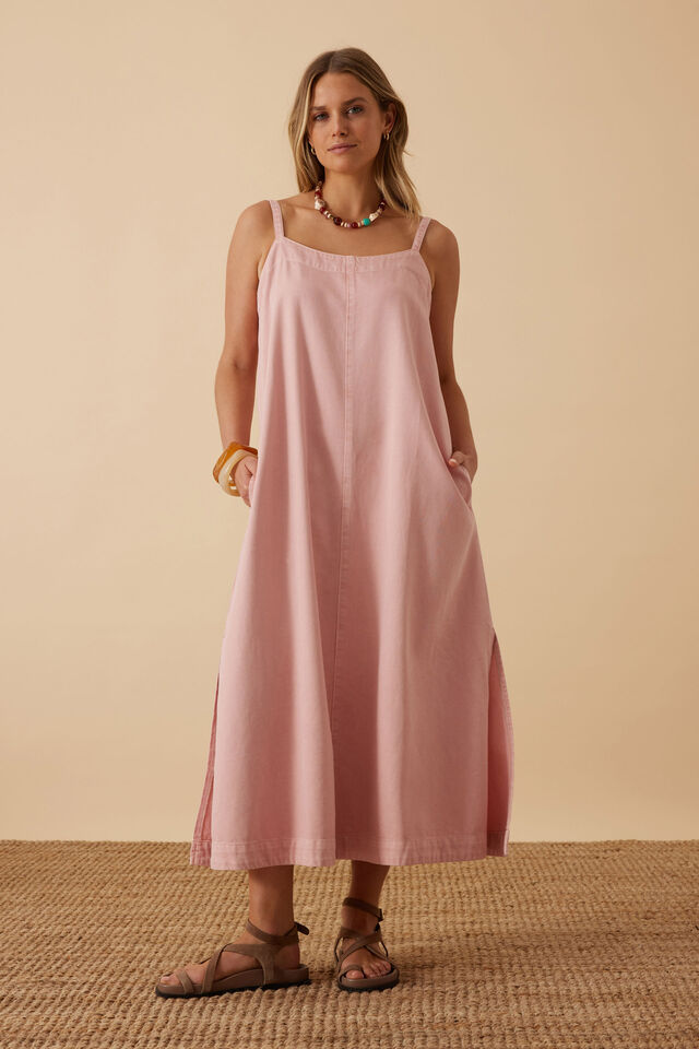 Remy Strappy Midi Dress, WASHED PINK