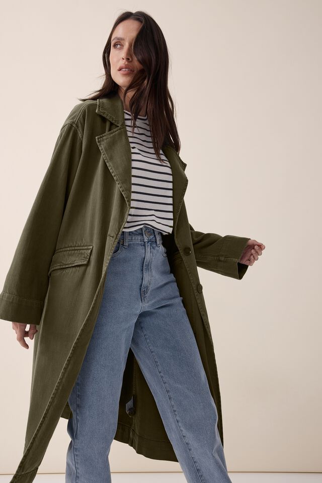 Oversized Spring Coat, KHAKI
