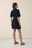 Seamed Mini Dress, BLACK RESCUED FABRIC - alternate image 3