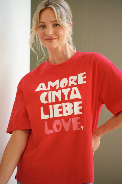 Ceres X Bhf Love Tee, AMORE HERITAGE RED
