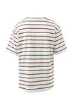 Stevie Slouchy Tee, VANILLA/CHOC FINE STRIPE - alternate image 3