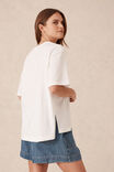 Slouchy Split Hem Tee, VANILLA - alternate image 3