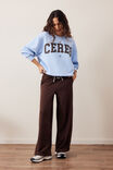 Mena Sporty Crew, CHINA BLUE/BRUNETTE VARSITY - example image 4