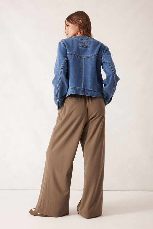 Pleat Pant, DEEP MOSS SUITING
