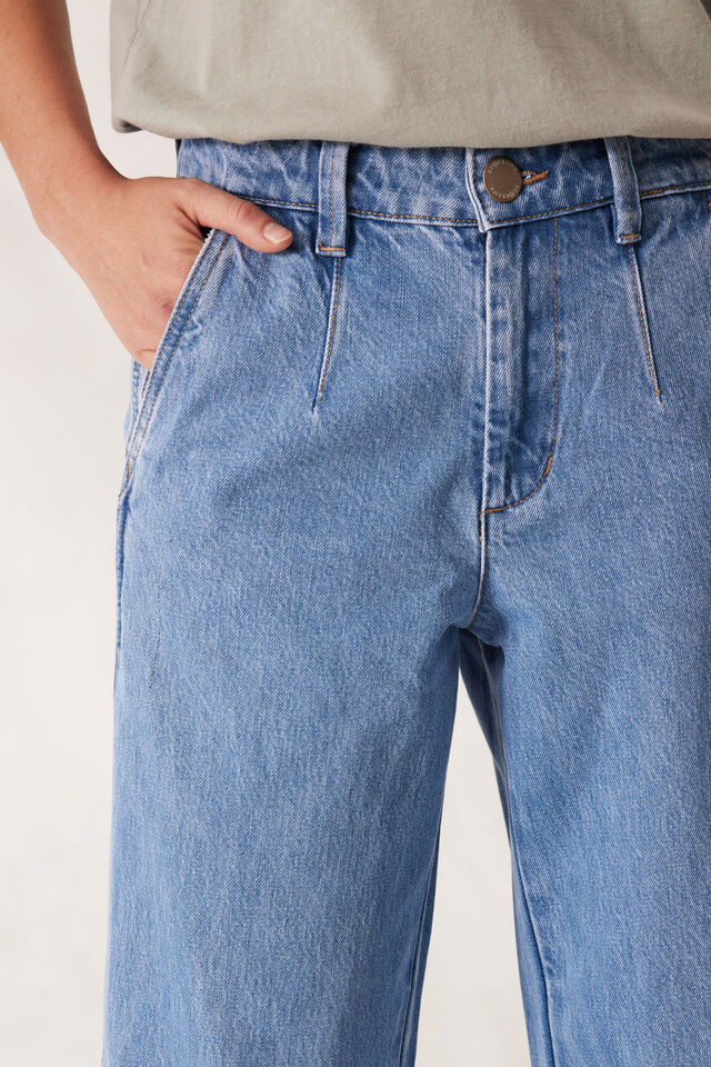 Side Pocket Dart Jean, VINTAGE BLUE