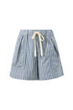 Relaxed Everyday Short, LAGOON BLUE STRIPE - alternate image 2