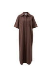 Samara Midi Shirt Dress, BITTER CHOC - example image 2
