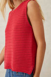 Margot Mesh Knit Tank, HERITAGE RED - alternate image 6