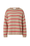 Ladder Stitch Knit, STRING/HERITAGE RED STRIPE - alternate image 2