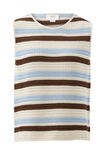Margot Mesh Knit Tank, ECRU /CHALK CHOC STRIPE - alternate image 2