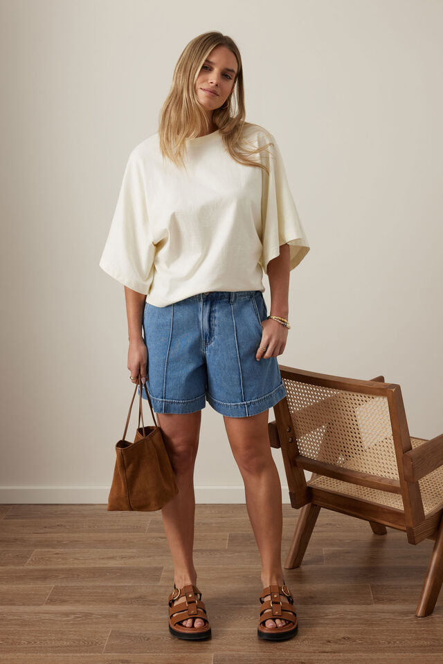 Juno Seamed Short, VINTAGE BLUE