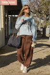 Barrel Leg Trackpant, CHOCOLATE - alternate image 1
