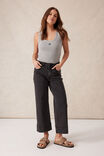 Jude Wide Leg Crop Jean, WASHED BLACK - alternate image 4