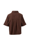 Noa Short Sleeve Shirt, CHOCOLATE - example image 3