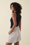 Contour Rib Scoop Tank, BLACK/ WHITE EMBROIDERY - alternate image 3