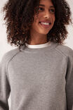 Soft Knit Raglan Crew, GREY MARLE - alternate image 4