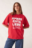 Ceres X Bhf Love Tee, AMORE HERITAGE RED - alternate image 6