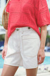 Relaxed Front Pocket Tab Short, FRESH ECRU - alternate image 3