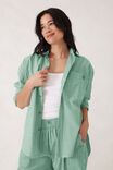 KELLY GREEN WHITE STRIPE