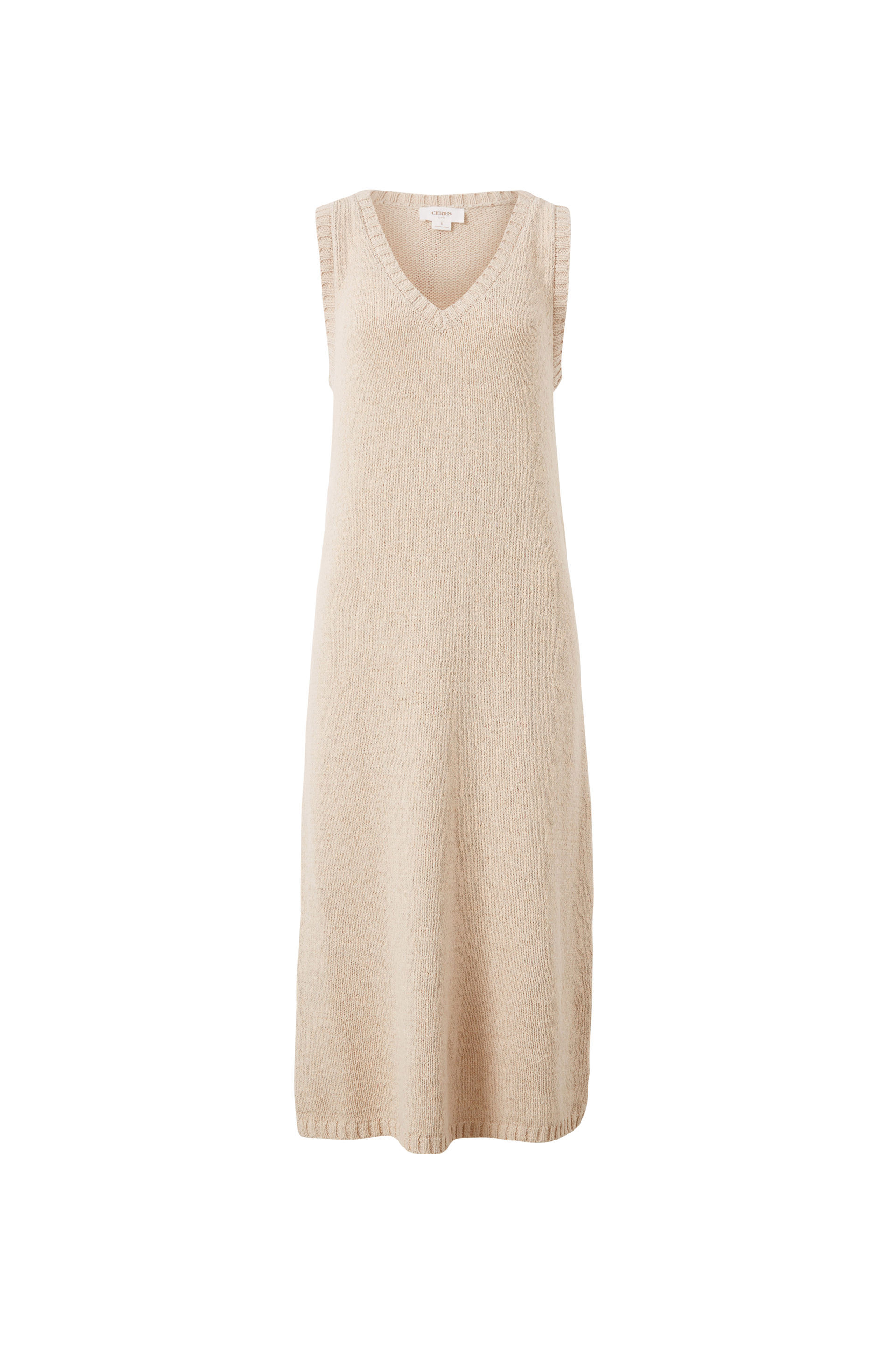 Sleeveless Beach Knit Midi Dress