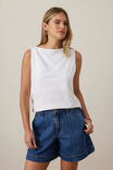 Juno Seamed Short, FRESH INDIGO - example image 4