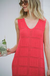 Square Knit Midi Tank Dress, HERITAGE RED - alternate image 5