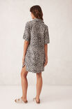 Boxy Shirt Dress, LEOPARD LINEN BLEND - alternate image 3