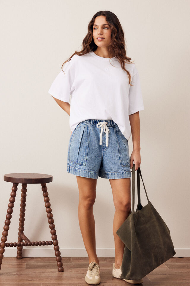 Darcy Relaxed Everyday Short, WASHED VINTAGE BLUE