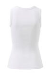 Zaire Contour Rib V Neck Tank, WHITE - alternate image 3
