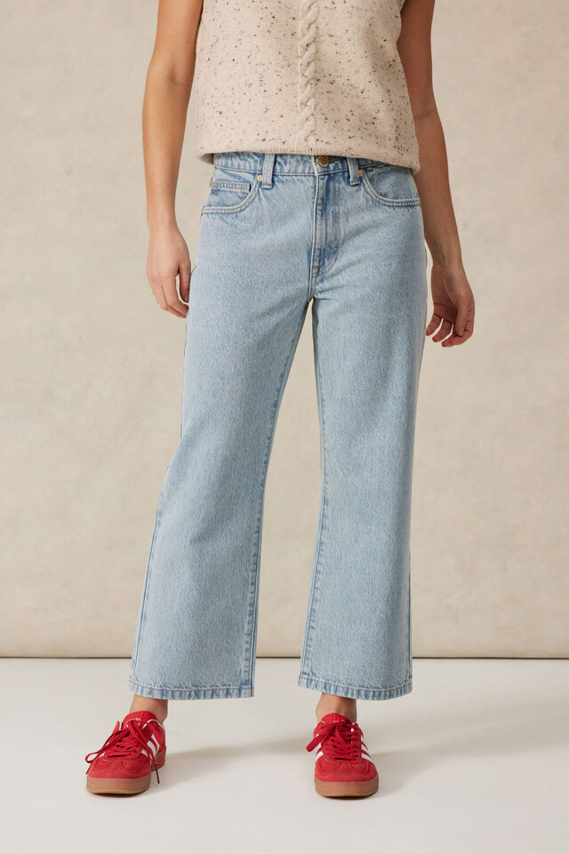 Crop Frenchie Jean, VINTAGE BLUE