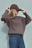 Lofty Knit Crew, CHOC FLECK - alternate image 4