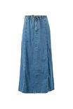 Panelled Maxi Skirt, WORN BLUE DENIM - alternate image 2