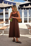Remy Strappy Midi Dress, CHOCOLATE - example image 1