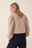 Pleat Sleeve Sweat In Organic Cotton, CAMELETTE - alternate image 3