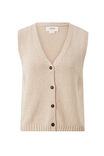 Beach Knit Button Vest, STRING - alternate image 2