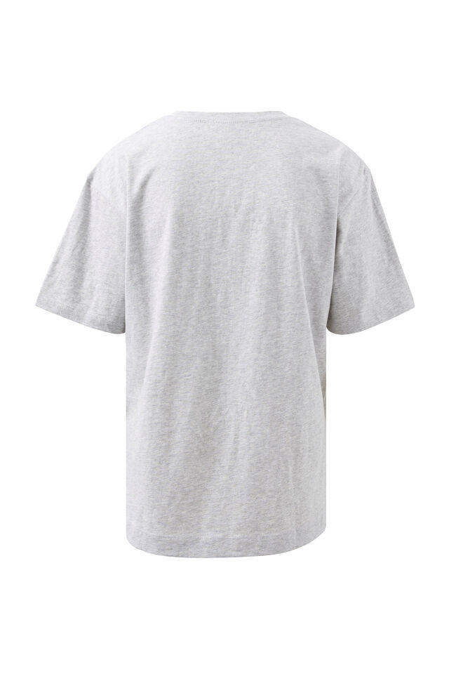 Stevie Slouchy Tee, CLOUD MARLE/CL CREST PRINT