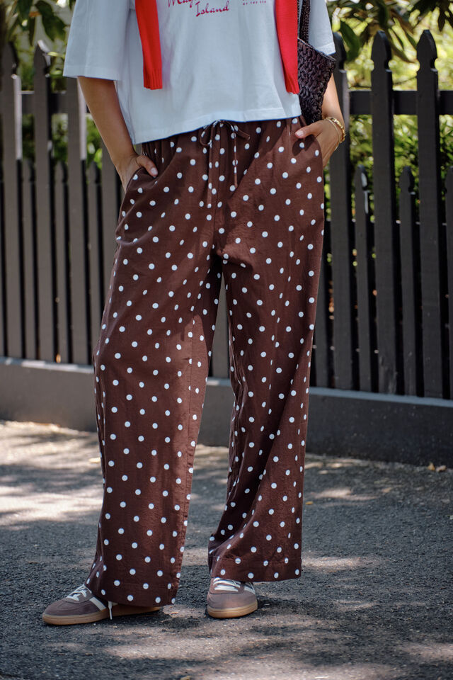 Resort Pant, CHOC POLKA DOT