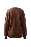 Isla Oversized Slouchy Crew, CHOCOLATE HERITAGE LOGO - example image 3