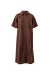 Ava Short Sleeve Midi Dress, CHOCOLATE - alternate image 2