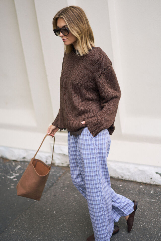 The Lounge Pant, BLUE CHOCOLATE CHECK