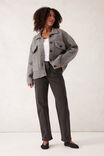Knit Bomber Cardi, MID GREY NEP - alternate image 5