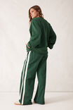 Gigi Wide Leg Terry Trackpant, PINE GREEN SIDE STRIPE - alternate image 3