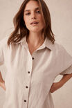 Mini Shirt Dress, NATURAL LINEN BLEND - alternate image 4