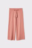 Crop Knit Pant In Organic Cotton, SPICED PINK