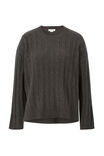 Soft Cable Knit, PEPPERCORN MARLE - alternate image 2