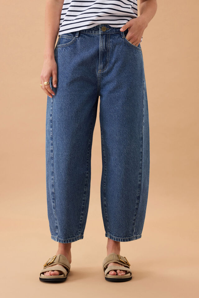 Maggie Tapered Barrel Jean, FRESH INDIGO