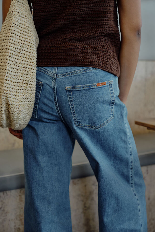 Evie Wide Leg Jean, FRESH INDIGO