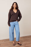 Eliza Collared Knit, BRUNETTE BROWN - example image 5